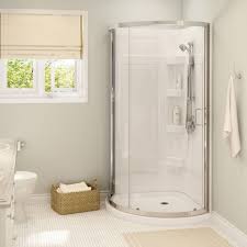 The Maax Cyrene Shower Kit Combines Simplicity And Elegance Featuring An Aluminum Chrome Frame And A Cle Corner Shower Kits Corner Shower Corner Shower Units