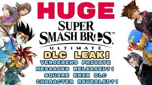 Some characters get mentions, like cloud and auron at the start of olympus. Huge Smash Ultimate Dlc Leak Vergeben S Private Messages Leaked Square Enix Dlc Character Leak Youtube