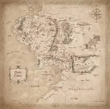 Lord Of The Rings Middle Earth Map Replica