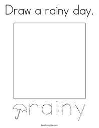 Then again, there's something about a rain shower that's peaceful, relaxing, and even rejuvenating. Draw A Rainy Day Coloring Page Twisty Noodle