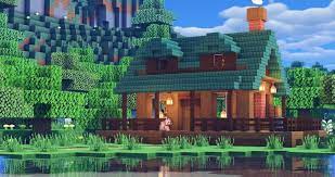 Starter cabinhouse 2 storys screenshots. Cabin House Minecraft Map