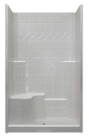 36 X 48 Shower Stall Built In Left Seat Multi Piece Shower Stall Stall Building Walk In Shower