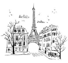 Cool Paris Street Easy Pencil Drawing You Could Draw Effortlessly Try It Now Eiffel Tower Drawing Landscape Drawings Paris