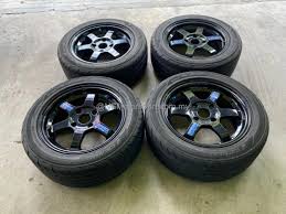 Te37's provide an insane strength to weight combination whether you're drifting, shaving seconds on your time attack lap, or impressing on the streets. 15 Te37 Volk Rays Black Sport Rim Tyre Set Original Japan P1214666 Ns Motorsport