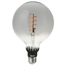 Rollsbo Led Bulb E26 200 Lumen Dimmable Globe Gray Clear Glass 125 Mm Ikea Led Light Bulbs Light Bulb Led Bulb
