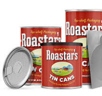 Blank Peel and Stick Tin Can End Closure - Roastar
