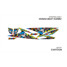 Kali ini aku bakalan share cara edit video tutorial membuat animasi kartun bergerak mudah! Striping Honda Beat Karbu Motif Animasi Cartoon Shopee Indonesia