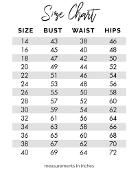 sydneys closet size chart for plus size dresses gowns