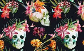 Check spelling or type a new query. Floral Black Wallpaper Skull Novocom Top