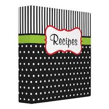 Retro Dot Recipe Binder Zazzle Com Recipe Binder Recipe Scrapbook Binder Design