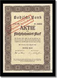 Seit 1923 vertrauensbank des badischen staates. Badische Bank Ag Ungewohnlicher Nennwert B Unentwerteter Originalzustand B
