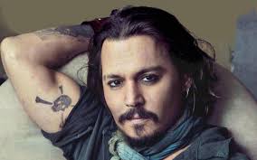 Download Johnny Depp HD Jolly Roger Tattoo Wallpaper