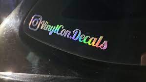 In todays video i get some more first car accessories and i got instagram car decal stickers to put. Instagram Regenbogen Holographische Auto Aufkleber Etsy