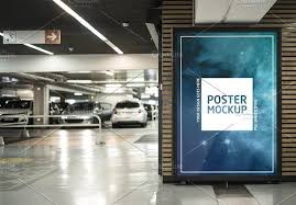 Parking Garage Poster Mockup Poster Mockup Presentation Design Template Mockup