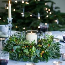 Berry Herb Foliage Table Wreath In 2020 Christmas Table Centerpieces Christmas Centerpieces Christmas Table Decorations
