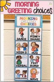 Help Build Classroom Community And Have A Great Day By Creating A Sign Of Morning Greeting First Day Of School Activities School Activities Preschool Classroom
