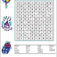 ← various other letter printable pdfs. Difficult Birthday Word Search