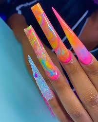 To Put It Most Simply Acrylic Nails Short Coffin Are Are A Amalgamation Of Powder And Liquid Monomer Long Acrylic Nails Coffin Bling Acrylic Nails Glow Nails