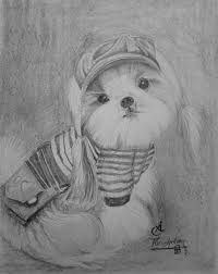 20 different animal drawing ideas lioness and lion with heads over each other. Pencil Sketch Of Cute Puppy Drawing By Purushotama Anil Kumar