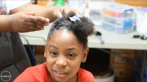 This kid hairstyle is the right styling choice for girls with dry and tender hair. Quick And Easy Kids Girls Natural Hairstyle On Short Hair Beginner Friendly Braids Youtube