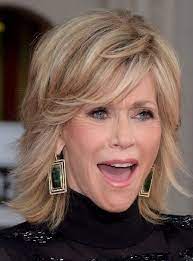 Jane Fonda Fluffy Medium Wavy Human Hair Capless Wigs 12 Inches Medium Length Hair Styles Medium Hair Styles Hair Styles