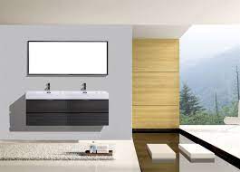 This 71 inch model comes with a reinforced acrylic sink, wood veneer constructed console with high quality. Bliss 72 Double Sink Gray Oak Wall Mount Modern Bathroom Vanity Select Vanity