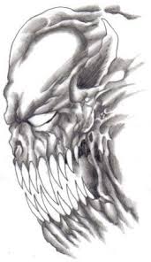 Demonic Art How To Draw A Scary Demon Skulls Drawing Scary Drawings Demon Drawings