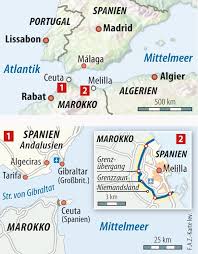La primera fue conquistada por portugal en 1415 para convertirse en parte de la unión ibérica con españa en 1580. Fluchtlingskrise 185 Afrikaner Sturmen In Ceuta Auf Spanisches Gebiet