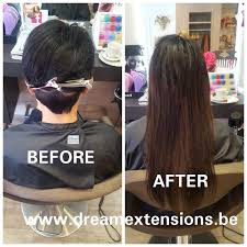 Weave Extensions With Microrings Before After Extensions Microrings Hair Extensions For Short Hair Short Hair Styles Easy Hair Extensions