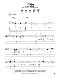 Happy Sheet Music Pharrell Easy Guitar Tab