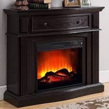 However, instead of only featuring storage space, these pieces of furniture incorporate electric fireplaces, too. Prokonian Electric Fireplace With 44 Mantle With Storage Espresso Walmart Com Walmart Com