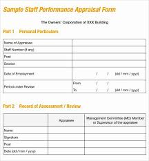 Employee Performance Appraisal Form Template Inspirational Sample Job Performance Evaluat Performance Appraisal Performance Evaluation Employee Evaluation Form