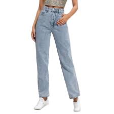 Bmisegm Women's High Waist Jeans Loose Wide Leg Pants Y2K Jeans for Women  Light Blue S - Walmart.ca
