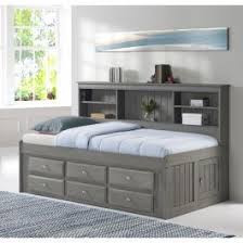 Dhp cambridge bed with storage, full size frame, upholstered, gray velvet. Discovery World Furniture Twin Bookcase Daybed In Charcoal Daybed With Drawers Daybed With Storage Bed Storage Drawers