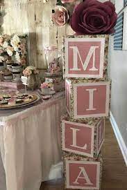 Baby Name Letters Girl Baby Shower Decorations Tea Party Baby Shower Baby Shower Tea