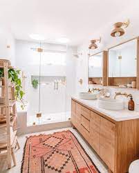 This bohemian bathroom has a quirky artisan edge. Boho Bathroom Vanity Light Trendecors