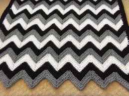 Black And White Chevron Crochet Blanket Ruby S Crocheted Ripple Afghan Crochet Ripple Afghan Pattern Crochet Ripple Blanket Crochet Ripple