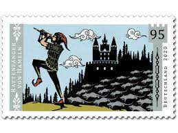 Bei einem großbrief mit riesiger beschriftungsfläche stellt sich unweigerlich die frage, wo die adresse und briefmarke hingehört. Der Rattenfanger Von Hameln Briefmarke Zu 0 95 10er Bogen Shop Deutsche Post