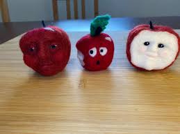 Apple for teacher made with chunky yarn