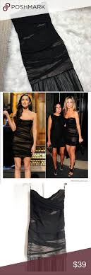 Topshop Ruched Bandeau Black Dress W Train Sz 4 Top Shop Dress Fashion Fashion Design