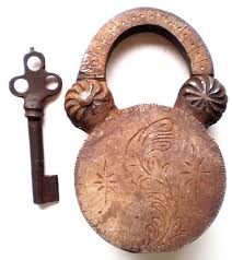 This is a heavy iron lock with working key. Iran Las 56 Old Keys Antique Keys Key Lock