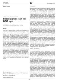 The imrad format is also known as the apa format, as the american psychological association employs the imrad headings in its apa stylesheet. Pdf Original Scientific Paper The Imrad Layout