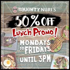 They are now having value meal in for lunch. Naughty Nuri S 50 Off Weekday Lunch Promo Loopme Malaysia