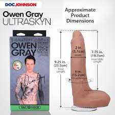Signature Cocks - Owen Gray Signature Cock - 9 Inch Dual Density TRUSKYN  Dildo with Removable Vac-U-Lock Suction Cup - for Adults Only :  Amazon.co.uk: Health & Personal Care