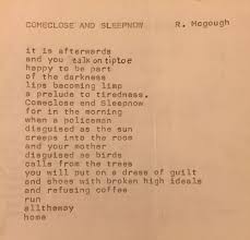 Comeclose And Sleepnow By Roger Mcgough Roger Mcgough Poems Words