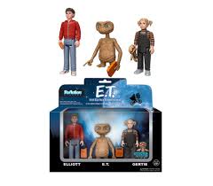 Reaction E T The Extra Terrestrial 3 Pack Elliott E T Gertie Action Figures Figures Comic Book Heroes