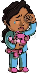 Black Little Girl Crying Cartoon Clipart Vector Friendlystock Crying Cartoon Black Little Girls Cartoon Clip Art