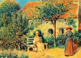 I&m bank only buys and sells usd, euro & gbp currencies. Kunstkarte Pierre Auguste Renoir Die Bank Im Garten Postkarten Universum De