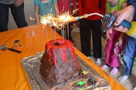 Although both may measure 10 inches in diameter, each holds a different amount of batter. How To Make A Volcano Cake For A Dinosaur Party