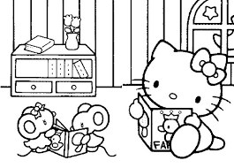 The hello kitty chainsaw, for when you need an extra bit of cuteness in your zombie massacre. Hello Kitty Reading Free Coloring Pages Coloring Pages